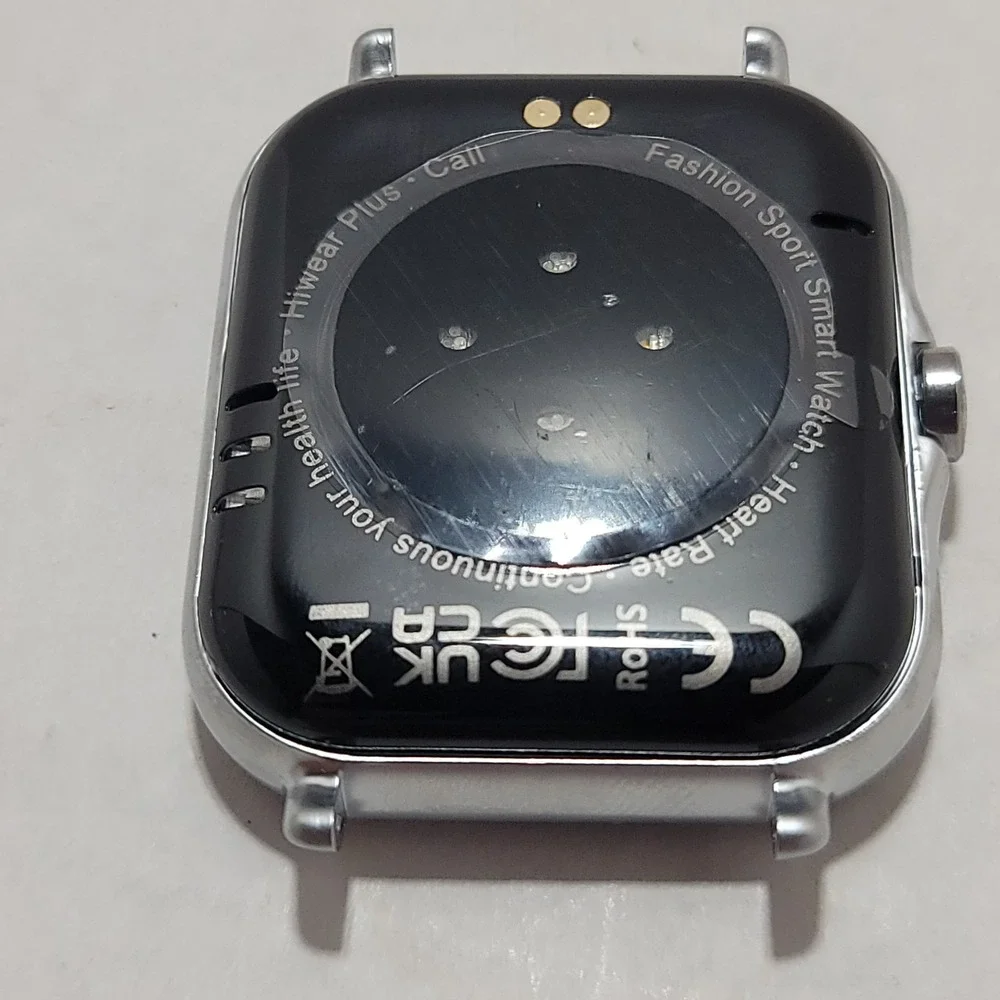 Hiwear Plus Watch Ultra Smart Watch Wireless Charging Fitness Tracker NIB Silver